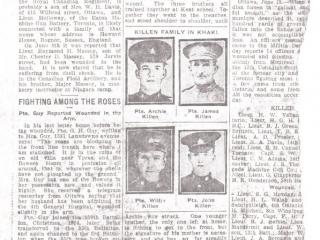 Killin Family In The News 1915